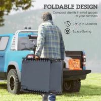 Outsunny Folding Sun Lounger, 3 Positions-Grey(m-6)