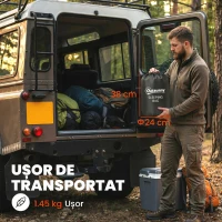 Outsunny Sac de Dormit Individual Ultraușor, Spațios, Termic, pentru Drumeții, Pescuit, Camping(m-7)