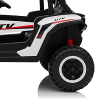 AIYAPLAY 2 Seater 24V 7AH Ride on Truck, Battery Powered Electric Ride On Car w/ Remote, Suspension, 3 Speeds, White(m-15)