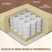 HOMCOM Poltrona Relax Reclinabile Massaggiante Riscaldante in Similpelle con 8 Punti Massaggio, Marrone(m-6)