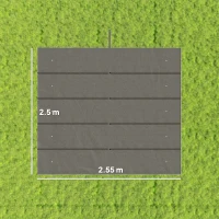 Outsunny Tettuccio di Ricambio per Gazebo 3x3 m con 10 Fori di Drenaggio Grigio(m-3)