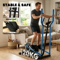 SPORTNOW Crosstrainer für Zuhause Ellipsentrainer mit Bluetooth App-Kompatibilität 8 Widerstandsstufe Schwungrad LCD-Monitor Grau(m-8)