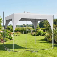 Outsunny Gazebo Pieghevole 3x3 m con Prese d'Aria, Sacchi di Sabbia e Borsa, in Tessuto Oxford e Metallo, Grigio Scuro(m-3)