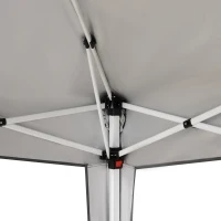 Outsunny Garden Canopy 3x3m Pop-up Folding Tent Steel Waterproof Polyester UV-Resistant with Carry Bag Gray(m-10)