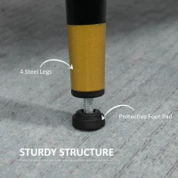 HOMCOM Dwuosobowa Sofa w Stylu Retro z Pikowaniem, Kanapa, Wygląd Lnu, Granatowa(m-5)