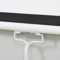 HOMCOM Telo per Proiettore da 120" Formato 16:9/4:3 ad Altezza Regolabile, 251.8x8.6x7 cm, Bianco e Nero(m-9)