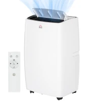 HOMCOM 14,000 BTU Mobile Air Conditioner, with LED Screen - White(m-11)