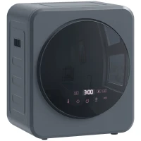 HOMCOM Vented Tumble Dryer, 4kg Front Tumble Dryer with Stainless Steel Tub, 800W Compact Freestanding Grey(m-1)