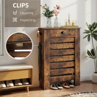 HOMCOM 95.5H x 78Wcm Radiator Cover, with Drawer - Rustic Brown(m-6)