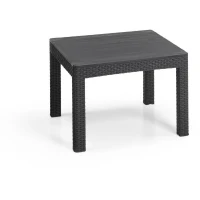 Salon de jardin en résine imitation rotin tressé - Noir - Avec table basse - KETER - 4 personnes - MARIE(m-5)