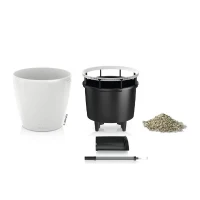 LECHUZA Pot de fleurs - Classico premium LS 50 - Ø 49,5 x 46,5 cm - 40 L - Kit complet - Blanc brillant(m-2)
