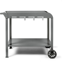Desserte pour plancha - LIVOO - GS168G - 2 roues crantées ø 14,5 cm - Plateau supérieur 70 x 50 cm - Plateau inférieur 79 x 49 cm
