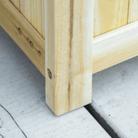 Outsunny Folding Raised Planter Flower Box dim. 70L x 30l x 25H cm Wood Slat-Style Body Pre-oiled Spruce(m-10)