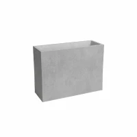 ARTEVASI Jardiniere haute - SYDNEY - Plastique - Gris Clair - 80 cm - 50 L - Dimensions: 79.5x29.5x68 cm(m-1)