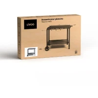 Desserte pour plancha - LIVOO - GS168G - 2 roues crantées ø 14,5 cm - Plateau supérieur 70 x 50 cm - Plateau inférieur 79 x 49 cm(m-4)