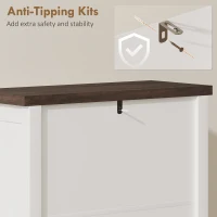 HOMCOM Shoe Cabinet with 2 Flip Drawers, Farmhouse Narrow Shoe Storage Cabinet with Adjustable Shelves, White(m-9)