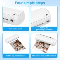 4-in-1-Laminiergerät, schnelles Aufwärmen, schnelles Laminieren von Dokumenten und Fotos, erhöht deren langfristige Farbkonservierung. Geeignet für Familie, Büro und Schule, Größe A4/A5/A6(m-6)