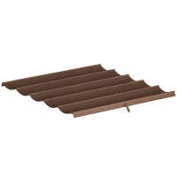Outsunny Toile de toit pour pergola tonnelle rétractable de 3 x 3 m - toile uniquement 250 x 255 cm café