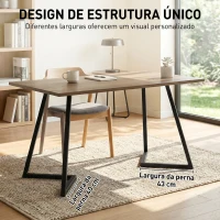HOMCOM Conjunto de 4 Pernas de Mesa Quadradas Industriais para Móveis com Pés Ajustáveis 43x3x72 cm Preto(m-7)