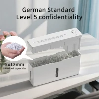 P-5 Hochsicherheits-Aktenvernichter mit 56 dB Leiser Betrieb, 2 Blatt Streifenschnitt, herausziehbarer 4-Liter-Auffangbehälter (1,05 Gallonen), kompaktes Elektrodesign, robuster Schutz für Zuhause & B(m-7)