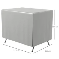 Outsunny Capa Protetora para Baloiço de Jardim de 3 Lugares 215x155x150 cm Cobertura para Móveis de Exterior Cinzento Claro(m-3)