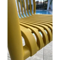 Lot de 2 fauteuils de jardin - CITY GARDEN - Tiago-FT - Empilable - Moutarde(m-3)