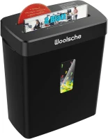 10-Blatt-Querschnitt-Aktenvernichter in kommerzieller Qualität – P-4 Security, extrem leiser Betrieb | 5 Min. Laufzeit zerkleinert Papier/CDs/Karten | Ausziehbarer Abfalleimer mit 3,43 Gallonen Fassungsvermögen für Büros und kleine Unternehmen(m-1)