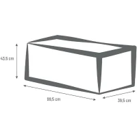 Jardiniere - EDA - Volcania - 98 L - Intérieur / Extérieur - Décor Pierre - 99,5 x 39 x H. 43 cm - Gris Anthracite(m-2)