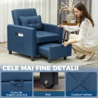 HOMCOM Fotoliu transformabil și reclinabil(m-7)