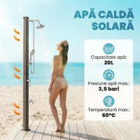 Outsunny Coloană de Duș Ecologică pentru Exterior(m-4)