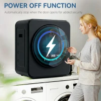 HOMCOM Vented Tumble Dryer, 4 kg Front Tumble Dryer with Stainless Steel Tub, 800W Compact Freestanding Black(m-7)