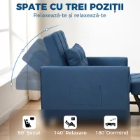 HOMCOM Fotoliu transformabil și reclinabil(m-5)
