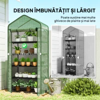 Outsunny Minisera 5 Nivele – Portabila cu Husa Ranforsata & Usa Rulabila(m-4)