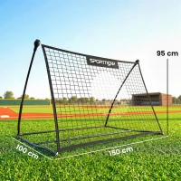 SPORTNOW Football Rebounder Net, Portable Kickback Football Rebounder Net with Carry Bag and Ground Stakes(m-3)