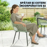 Outsunny scaune confortabile pentru exterior, mobilier de terasă, scaune confortabile pentru patio și terase(m-6)