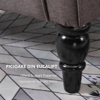 Homcom Fotoliu Francez Maro – 74×86×102 cm, Lemn & Perne Detasabile(m-4)