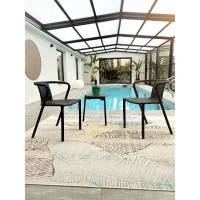 Lot composé de 2 fauteuils de jardin - CITY GARDEN - DIEGO-FT - Gris anthracite - Empilables(m-2)