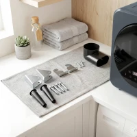 HOMCOM Vented Tumble Dryer, 4kg Front Tumble Dryer with Stainless Steel Tub, 800W Compact Freestanding Grey(m-9)