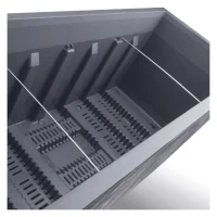 DEROMA Jardiniere Muret Millennium R - 99 x h39 cm - Anthracite - A réserve d'eau - Roulettes(m-5)