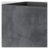 DEROMA Pot de fleurs Cube Millennium R - 39 x H39,1 cm - Anthracite - A réserve d'eau(m-2)