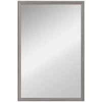 HOMCOM Wall Bathroom Mirror, 40 x 60 cm Wall-Mounted Mirror for Living Room, Bedroom, Hallway, Grey(m-1)