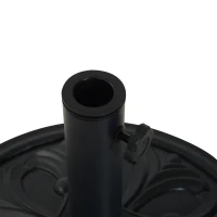 Outsunny 13kg Round Parasol Base Sun Umbrella Weight Stand Holder Patio Outdoor Garden, Black(m-7)