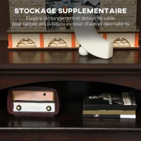 HOMCOM Cheminée électrique effet flammes LED luminosité réglable avec télécommande - 1800 W - 80,5 x 32,3 x 80,5 cm(m-7)