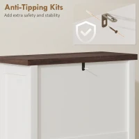 HOMCOM Shoe Cabinet with 2 Flip Drawers, Farmhouse Narrow Shoe Storage Cabinet with Adjustable Shelves, White(m-9)