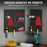 HOMCOM Panou perforat de perete(m-6)