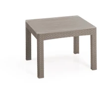 Salon de jardin - en résine imitation rotin tressé - Allibert by KETER - 4 personnes - SanRemo - Cappuccino(m-3)