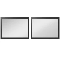 HOMCOM Wall Bathroom Mirror, 30 x 40 cm Wall-Mounted Mirror for Living Room, Bedroom, Hallway, Set of 2, Black(m-1)