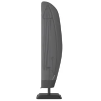 Outsunny Housse de protection imperméable pour parasol déporté avec fermeture éclair et cordon de serrage tissu Oxford noir(m-1)