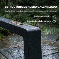 Outsunny Tumbona Plegable con Reposapiés Retráctil Respaldo Ajustable 5 Niveles Tela de Textilene Marco Acero Gris Oscuro(m-7)