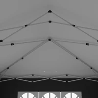 Outsunny 3 x 6 m Pop Up Gazebo with Sides and Windows, Height Adjustable Party Tent with Storage Bag for Garden, Camping, Event, Black(m-8)